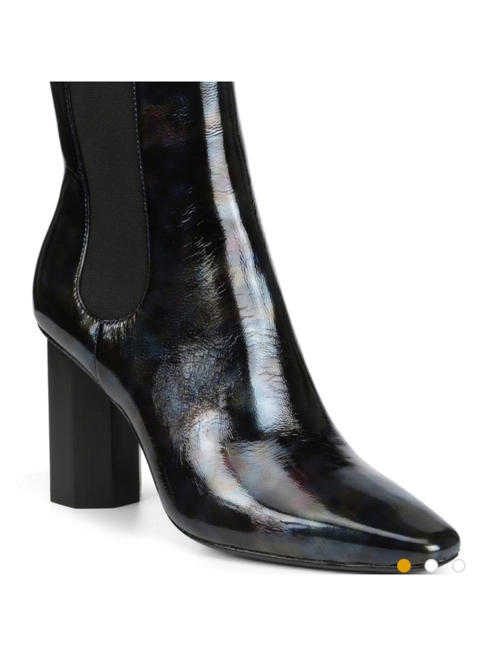 Donald Pliner Laila oil slick heel ankle boot 9.5 - Picture 2 of 13